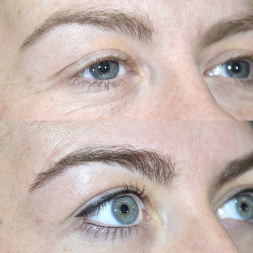 Standard eyeliner before and after 